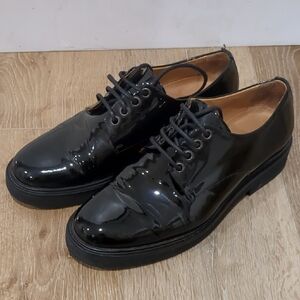A.P.C. Black Patent Leather Oxfords Size 39  Women's 9